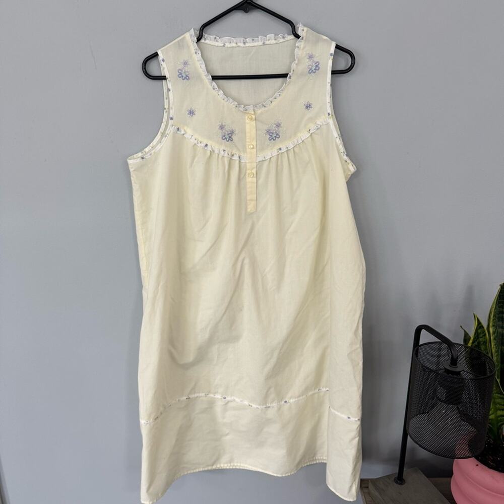 Marks & Spencer Yellow & Floral Night Gown Dress US Size 12 - 14 / UK Size 16-18